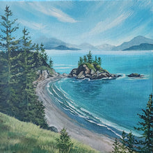 Load image into Gallery viewer, Finisterre Island, Bowen Island, BC 10x10 Acrylic on Gallery Wrap Canvas by Marie Neys