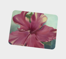 Load image into Gallery viewer, Pink Hibiscus Placemat (Vegan Leather) by Marie Neys