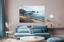 Load image into Gallery viewer, Broken Islands with Logs, Vancouver Island, BC, Fine Art Giclee Print on Gallery Wrap Canvas