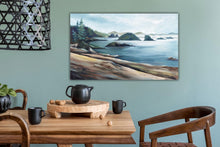 Load image into Gallery viewer, Broken Islands with Logs, Vancouver Island, BC, Fine Art Giclee Print on Gallery Wrap Canvas