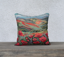 Load image into Gallery viewer, Poppy Bloom Study 2 Pillow Case by Marie Neys