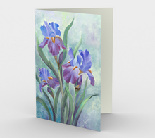 Load image into Gallery viewer, Purple Iris Portrait Art Cards (Set of 3)