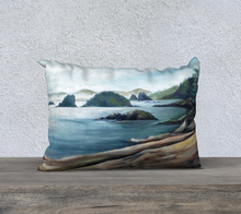 Load image into Gallery viewer, Broken Islands w Logs 14 x 20 Pillow
