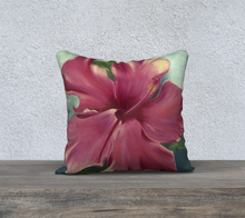 Load image into Gallery viewer, Pink Hibiscus Pillow 18 x 18

