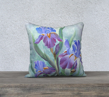 Load image into Gallery viewer, Bearded Iris - 18 x 18 Pillow Case
