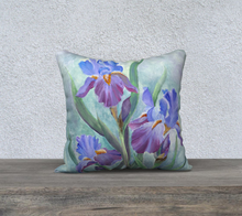 Load image into Gallery viewer, Bearded Iris - 18 x 18 Pillow Case