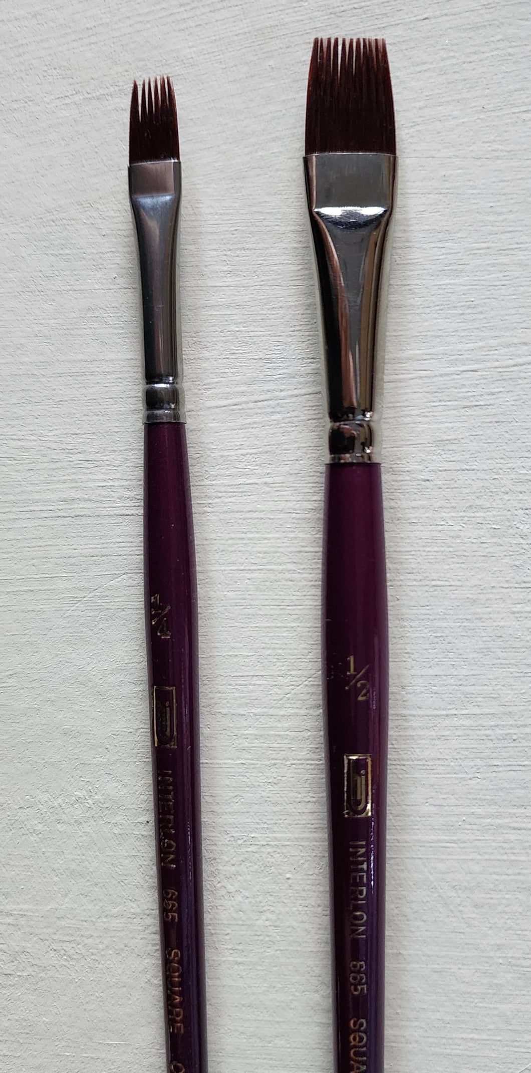 Square Comb/rake Interlon Nylon HAIR (Series 665) Short Purple Handle