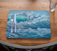 Load image into Gallery viewer, Dance with the Waves Placemat (Vegan Leather) by Marie Neys
