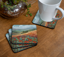 Load image into Gallery viewer, Orange Glow Poppies - Coaster by Marie Neys
