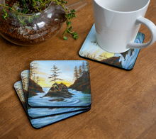 Load image into Gallery viewer, Crooked Tree Inlet, British Columbia - Coaster by Marie Neys

