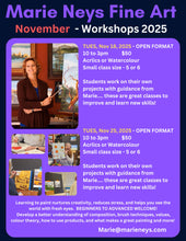 Load image into Gallery viewer, Tuesday Workshops  -Paint with Marie - Tuesdays 10 to 3pm
