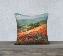 Load image into Gallery viewer, Orange Glow Poppy Bright Pillow Case by Marie Neys
