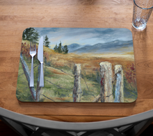 Load image into Gallery viewer, Fence Line to Rivers Placemat (Vegan Leather) by Marie Neys
