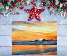 Load image into Gallery viewer, West Coast Sunset 1, British Columbia, Original Oil on Canvas

