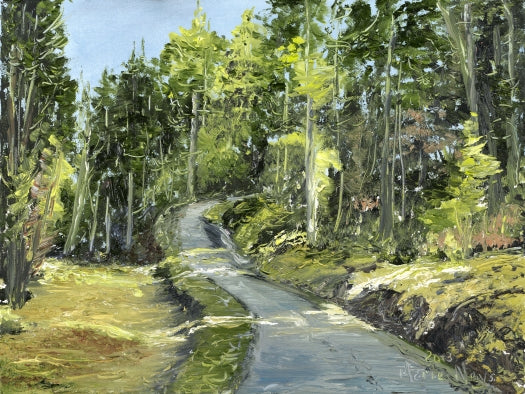 Up Collingwood Lane, Bowen Island, BC, Fine Art Canvas Print